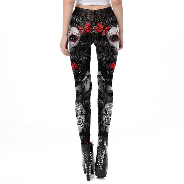 Legging de caveira mexicana fashion